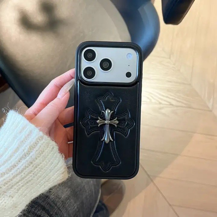 流行りクロムハーツ風 iphone18 ケース ブランドCHスマホケース カップル耐衝撃