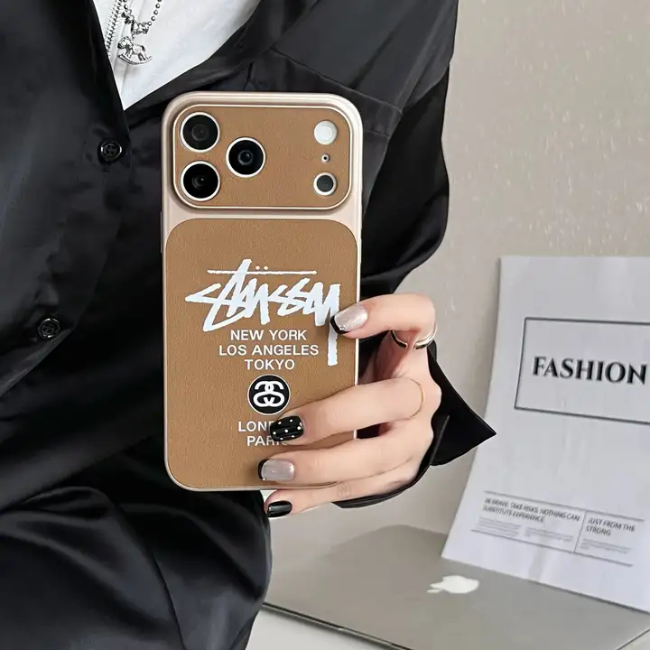 ストリート風 iphone15 ケース ブランドstussyスマホケース シンプル カップル 衝撃吸収