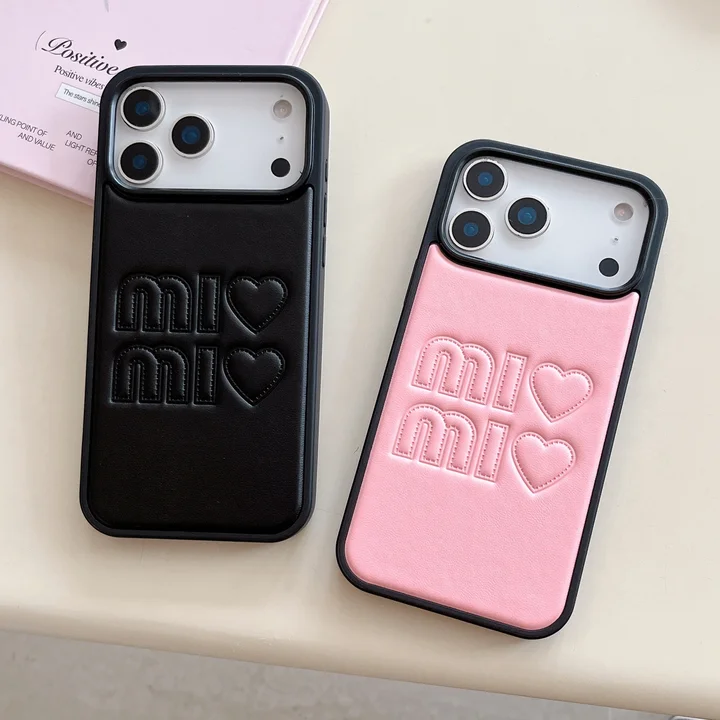 ミュウミュウ風 iphone17 pro ケース ブランドMIUMIUスマホケース おしゃれ カップル 耐衝撃