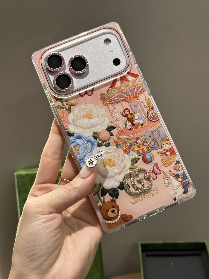 面白いグッチ風 iphone 16pro ケース ブランドgucciスマホケース 大人アンチグレア