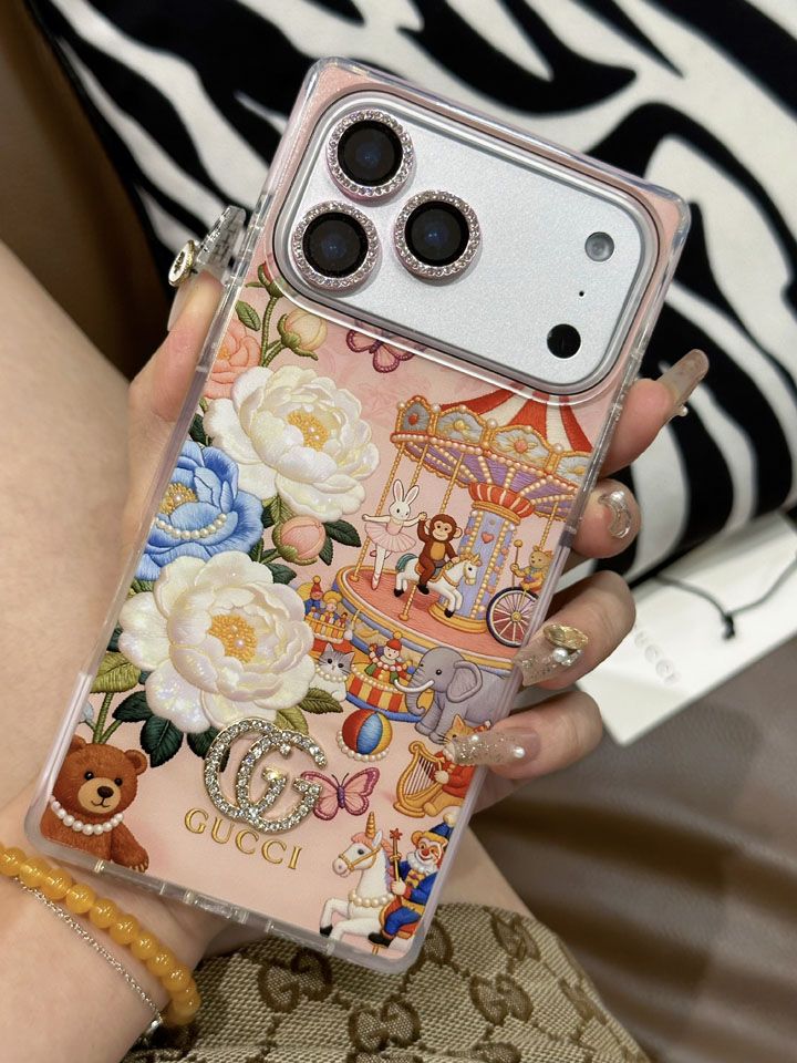 かわいいグッチ風 iphone17 pro ケース ブランドgucciスマホケース 大人画面保護