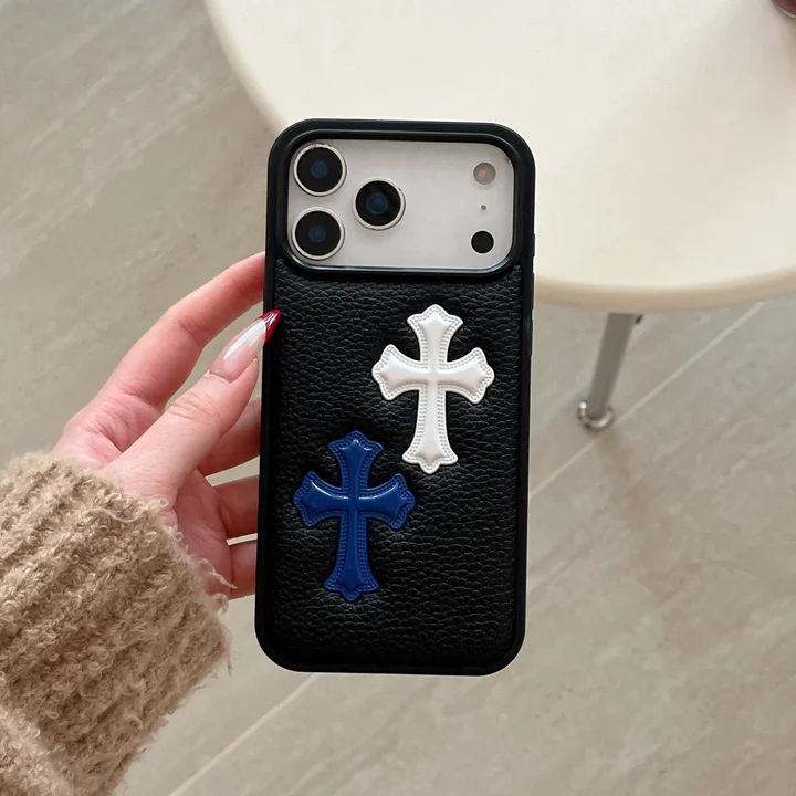 ストリートクロムハーツ風 iphone16 ケース ブランドCHスマホケース 高校生滑り止め