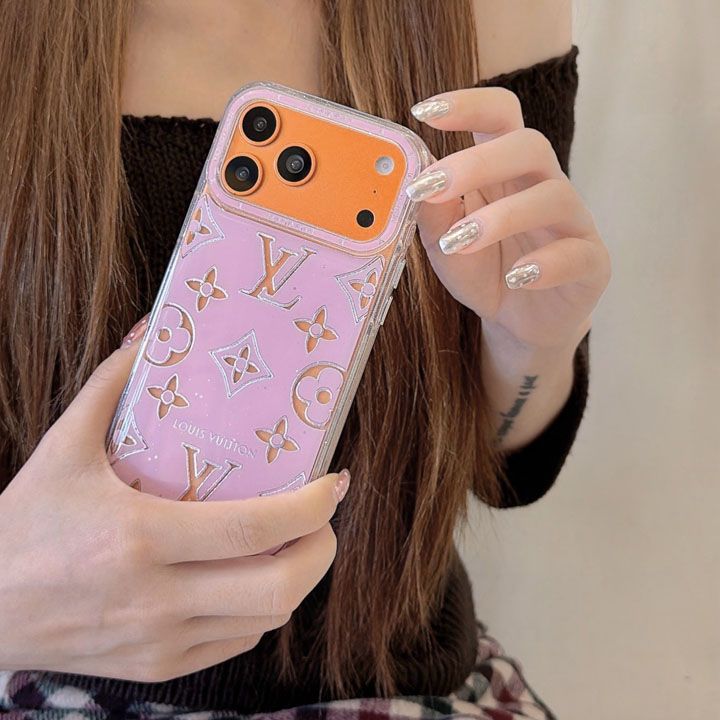 ルイヴィトン風 iphone 16pro ケース ブランドLVスマホケース 面白い レディース 四角保護