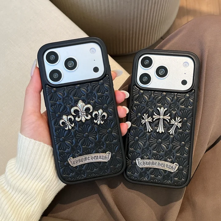 おしゃれクロムハーツ風 iphone17 ケース ブランドCHスマホケース 高校生キラキラ
