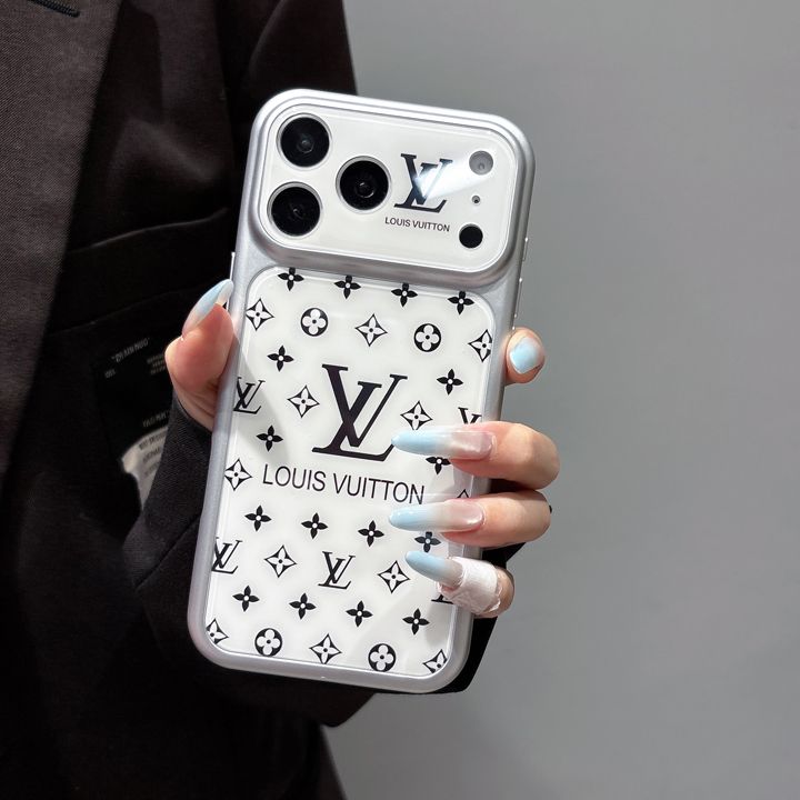 ルイヴィトン風 iphone15 ケース ブランドLVスマホケース シンプル カップル 黄ばみ防止