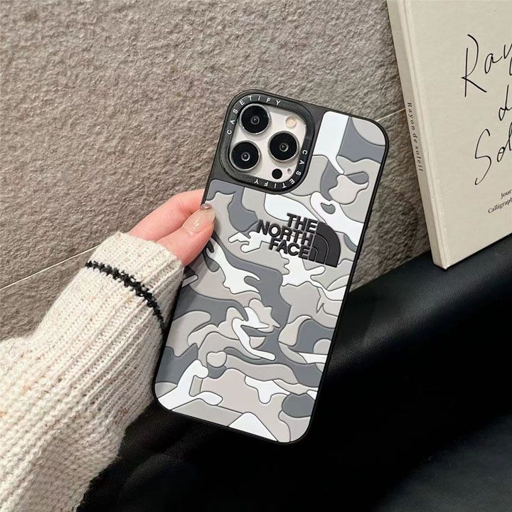 流行りノースフェイス風 iphone18 ケース ブランド スマホケース カップル軽量
