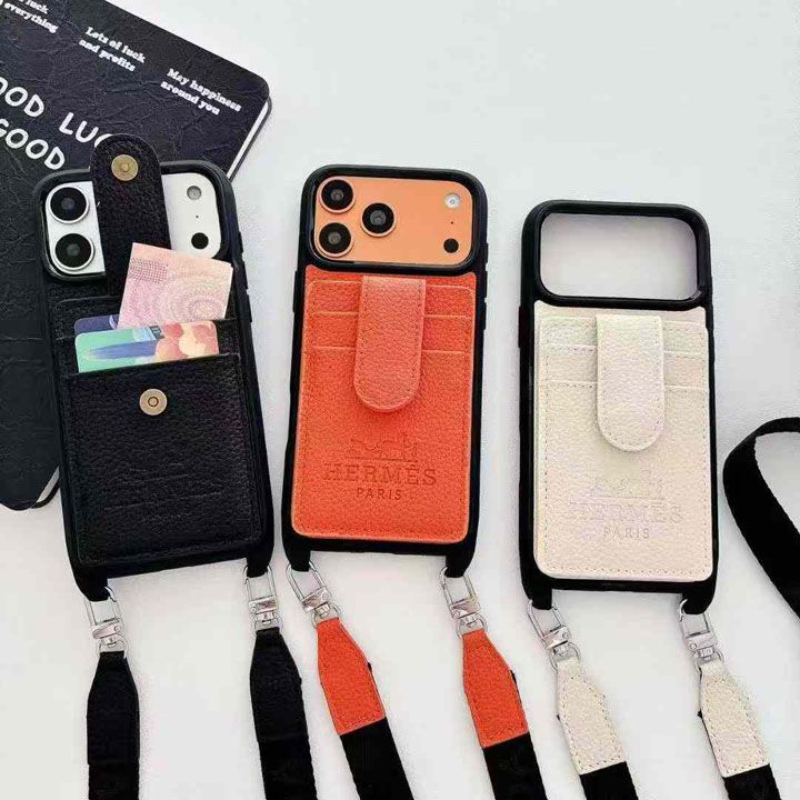 おしゃれエルメス風 iphone17 ケース ブランドhermesカード 入れスマホケース 高校生キラキラ