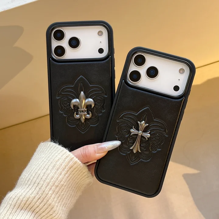 かわいいクロムハーツ風 iphone17 pro ケース ブランドCHスマホケース 大人キラキラ