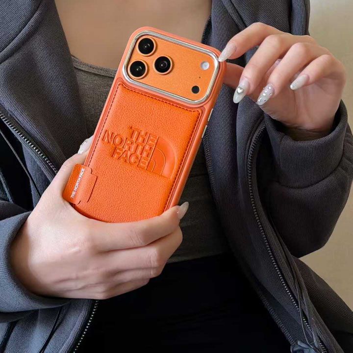 面白いノースフェイス風 iphone 16pro ケース ブランド THE NORTH FACEスマホケース 大人ミニマル
