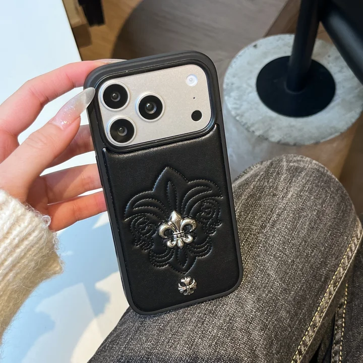 かわいいクロムハーツ風 iphone17 pro ケース ブランドCHスマホケース 大人アンチグレア