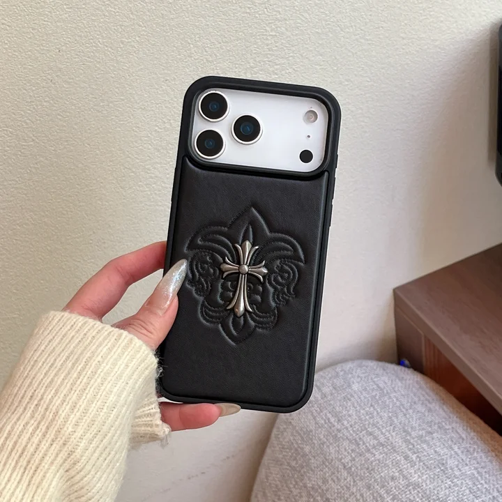 かっこいいクロムハーツ風 iphone17 pro max ケース ブランドCHスマホケース 芸能人最強