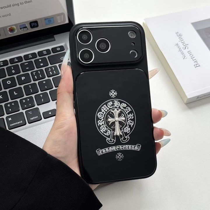 ストリートクロムハーツ風 iphone16 ケース ブランドCHスマホケース 高校生多機能