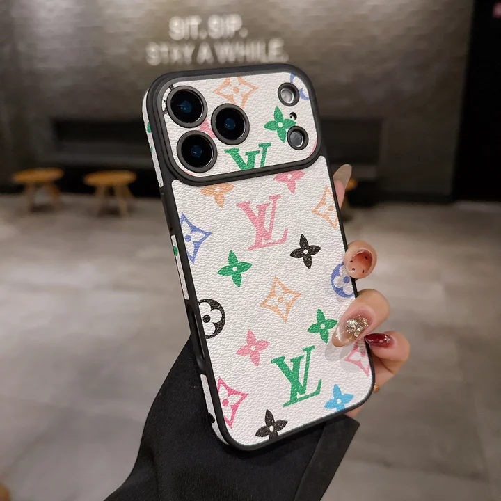 ルイヴィトン風可愛いレディース黄ばみ防止iphone17promaxケースブランドLVスマホケース
