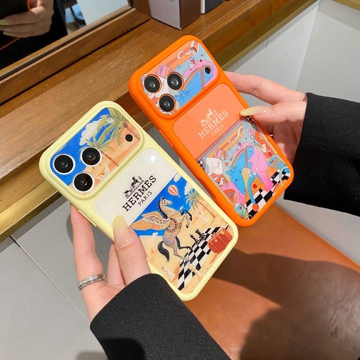 かわいいエルメス風 iphone17 pro ケース ブランドhermesスマホケース 大人アンチグレア