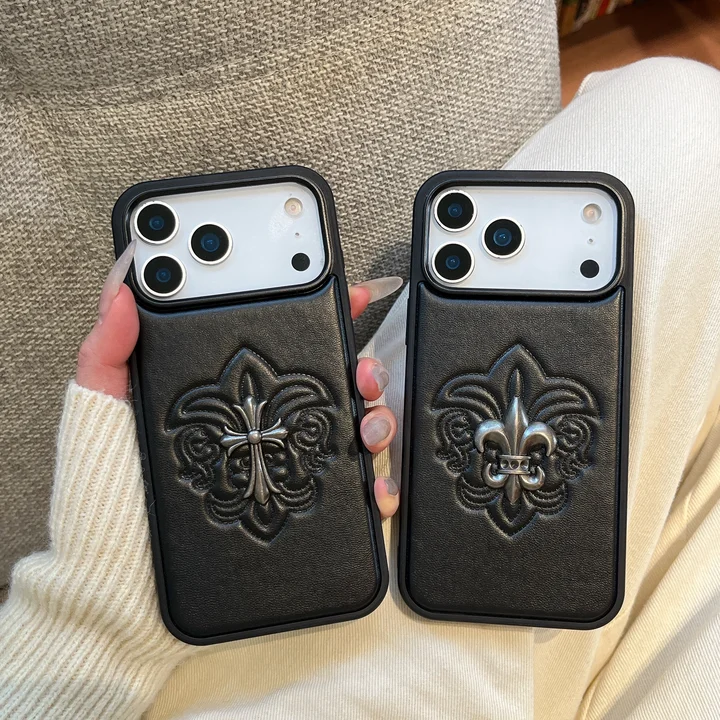 おしゃれクロムハーツ風 iphone17 ケース ブランドCHスマホケース カップル新作