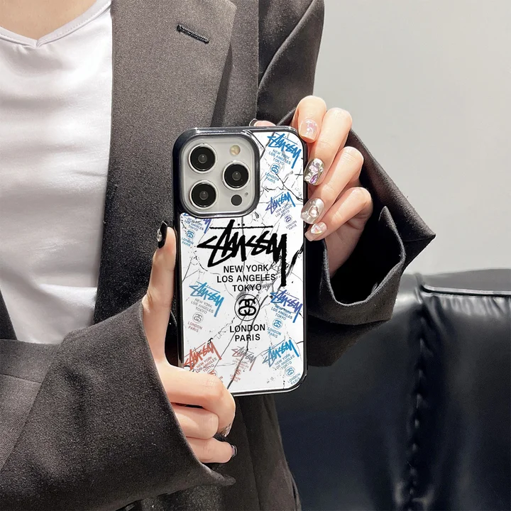 ストリート風 iphone 16pro ケース ブランドstussyスマホケース 人気 レディース 限定