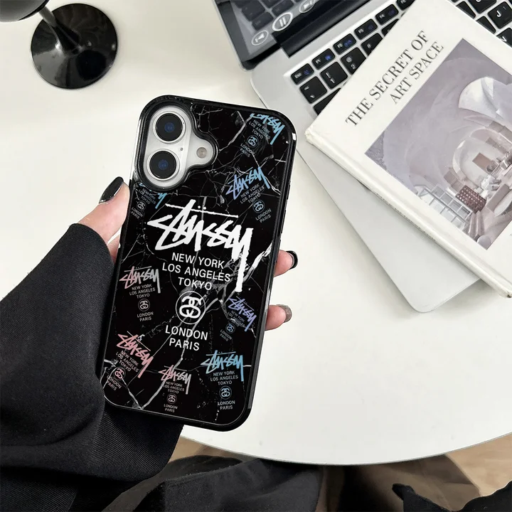 ストリート風 iphone17 pro ケース ブランドstussyスマホケース かっこいい メンズ 耐衝撃