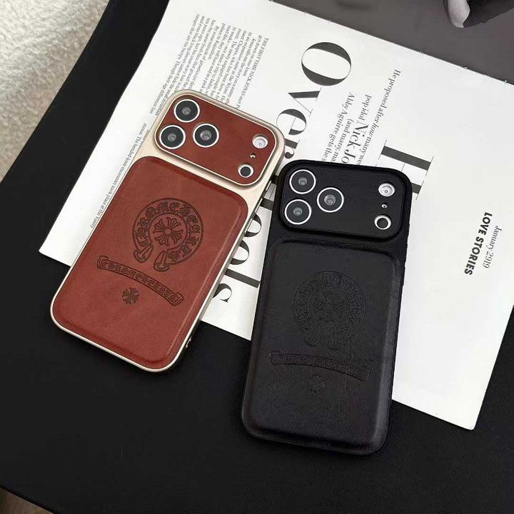 面白いクロムハーツ風 iphone 16pro ケース ブランドCHスマホケース メンズ覗き見防止