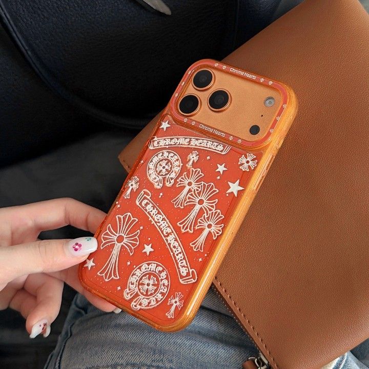 おすすめクロムハーツ風 iphone15 ケース ブランドCHスマホケース カップル公式