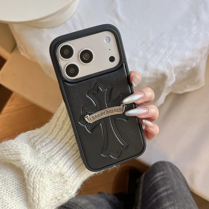 かわいいクロムハーツ風 iphone17 pro ケース ブランドCHスマホケース メンズアンチグレア