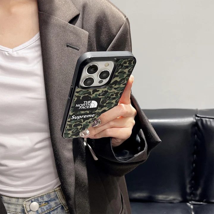 シュプリーム風 iphone15 ケース ブランドsupremeスマホケース 可愛い カップル 衝撃吸収