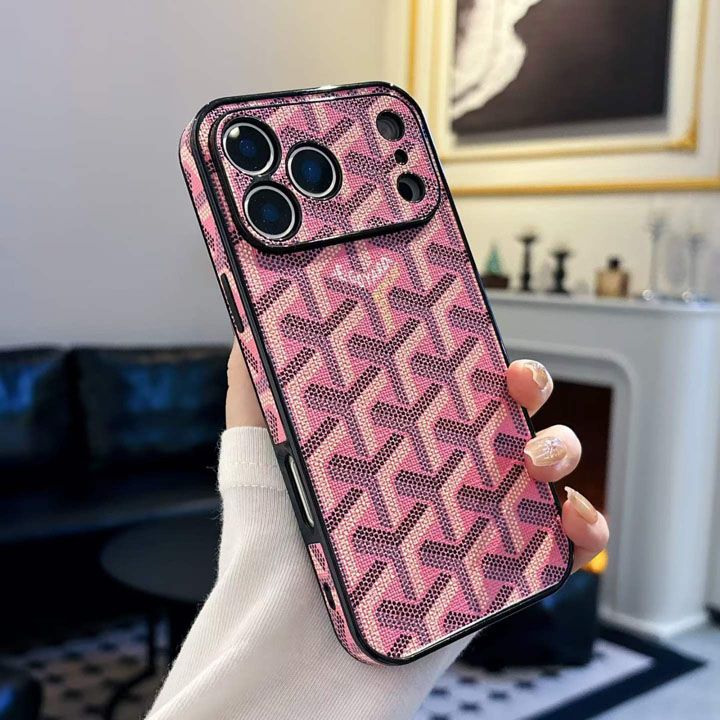 シンプル大人防塵ゴヤール風iphone18proケースブランドgoyardスマホケース