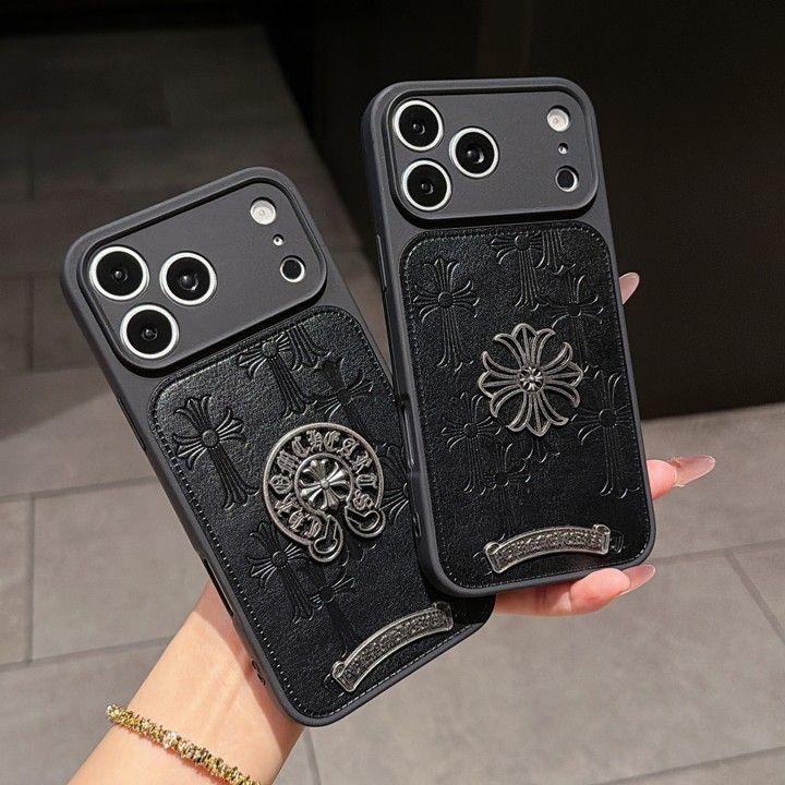 面白いカップル耐衝撃クロームハーツ風iphone16ケースブランドCHスマホケース