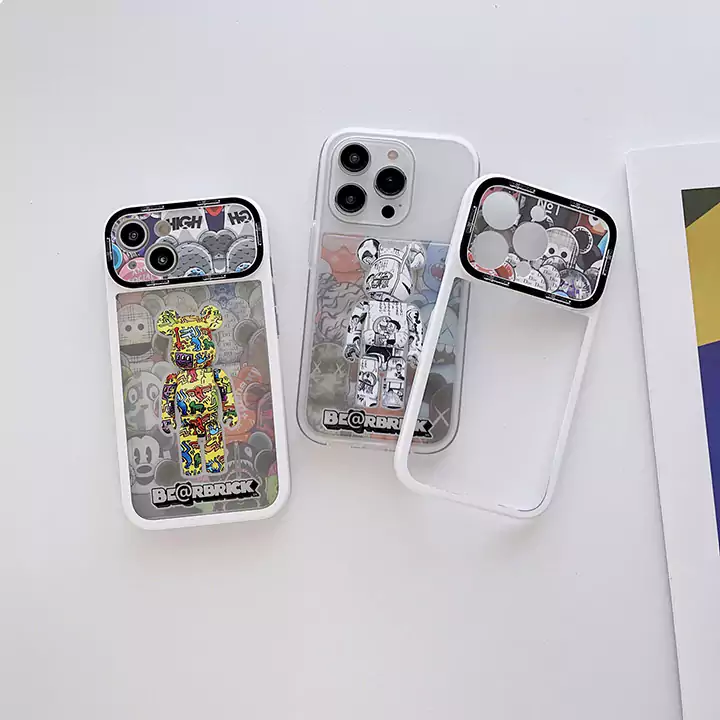 ベアブリック風アウトドア高校生軽量iphone17promaxケースブランドbearbrickスマホケース