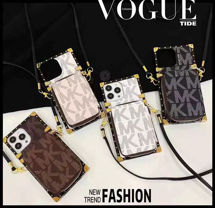 かわいいレディースキラキラマイケルコース風iphone17ケースブランドMKスマホケース