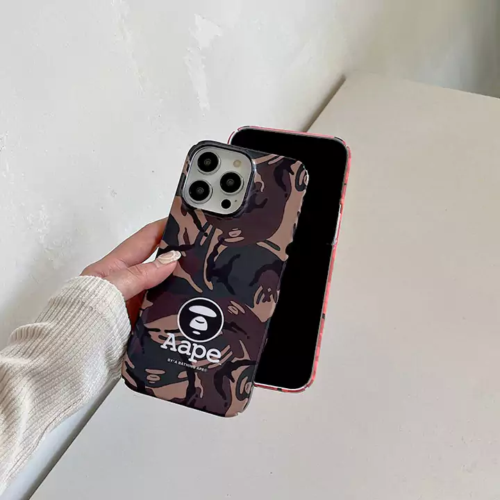 エイプ風アウトドア高校生軽量iphone17promaxケースブランドAapeスマホケース