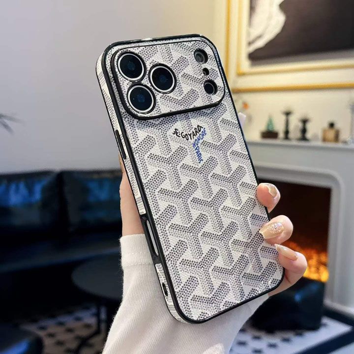 かわいいレディースキラキラゴヤール風iphone17proケースブランドgoyardスマホケース