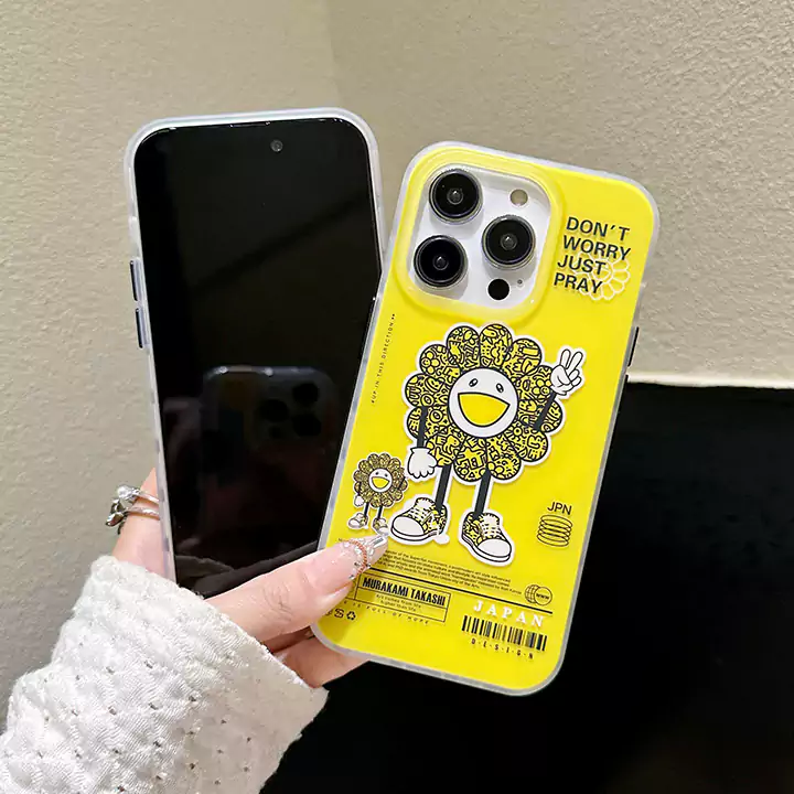 カイカイキキ風アウトドア芸能人耐衝撃iphone18ケースブランドMurakamiSunflowerスマホケース