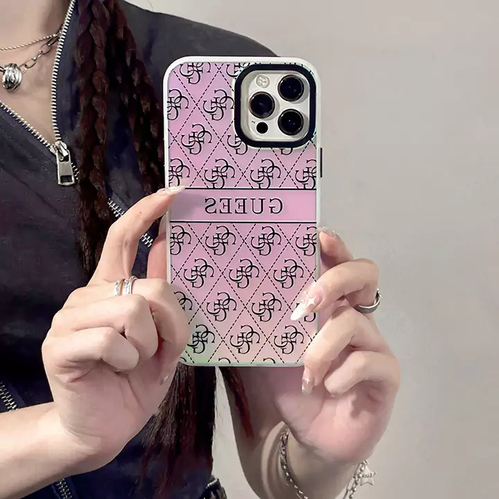 ゲス風おしゃれ芸能人衝撃吸収iphone15ケースブランドGUESSスマホケース
