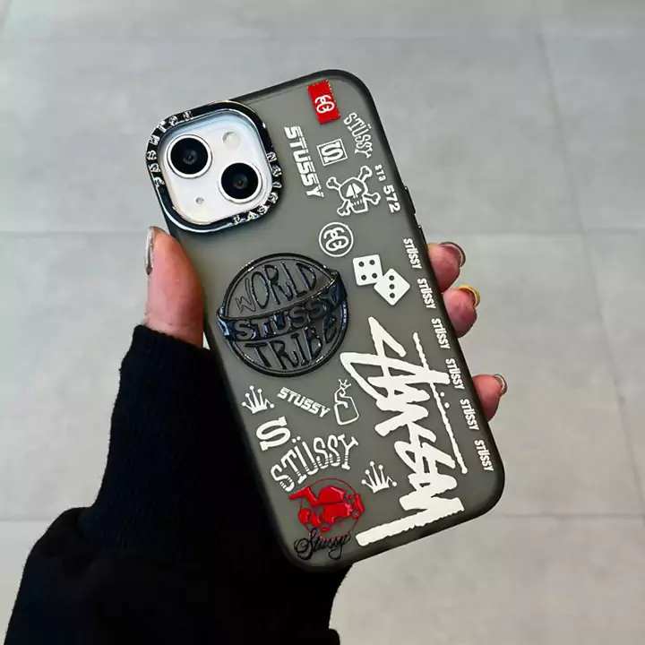 iphone14 pro ケース ステューシー ハイブランド ストリート メンズ 衝撃吸収