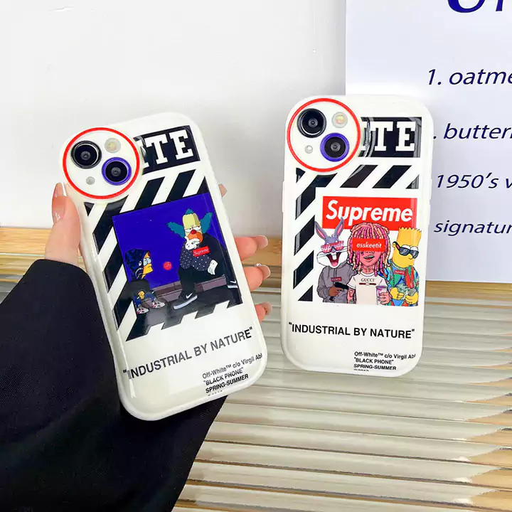 iphone15 ケース オフホワイト スマホケース ブランド 人気 カップル 画面保護