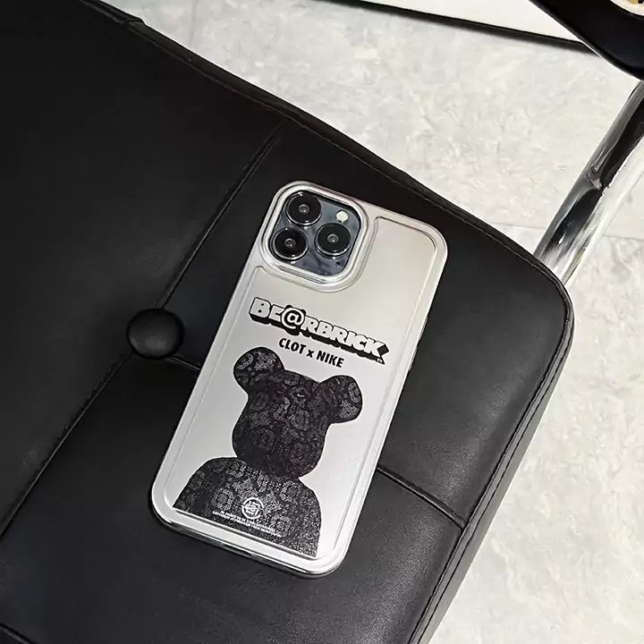 ベアブリック風おしゃれ芸能人衝撃吸収iphone15ケースブランドbearbrickスマホケース