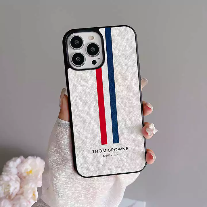 人気メンズ高級感ThomBrowne風iphone16proケースブランドスマホケース
