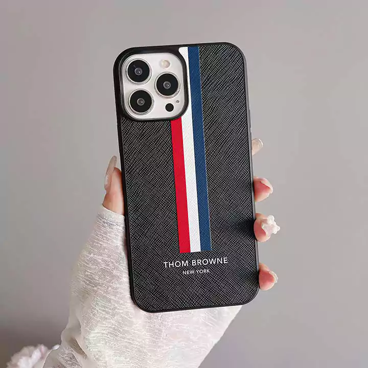 人気メンズ高級感ThomBrowne風iphone16proケースブランドスマホケース