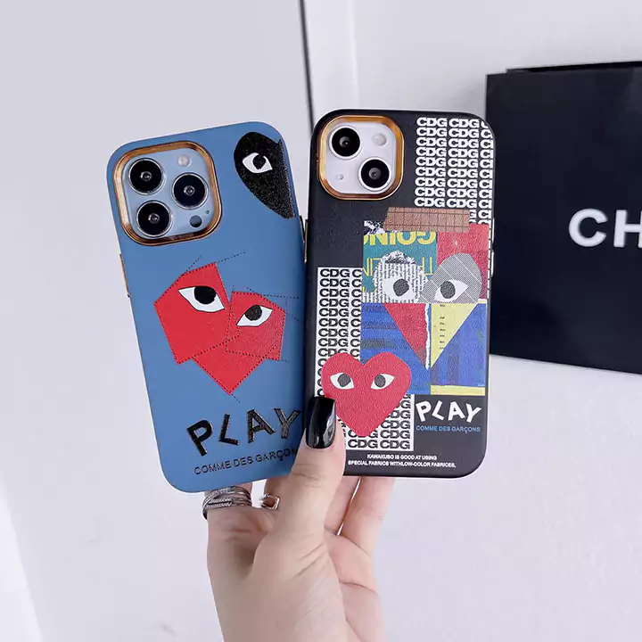 かわいいレディースキラキラコムデギャルソン風iphone18proケースブランドCDGスマホケース