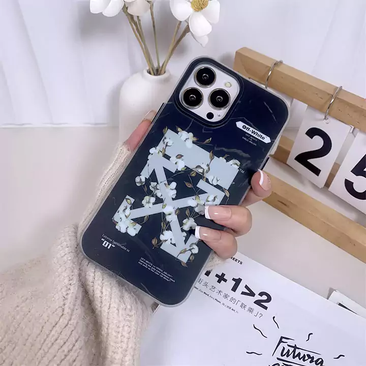 iphone18 携帯ケース オフホワイト ブランド かわいい 大人 防塵