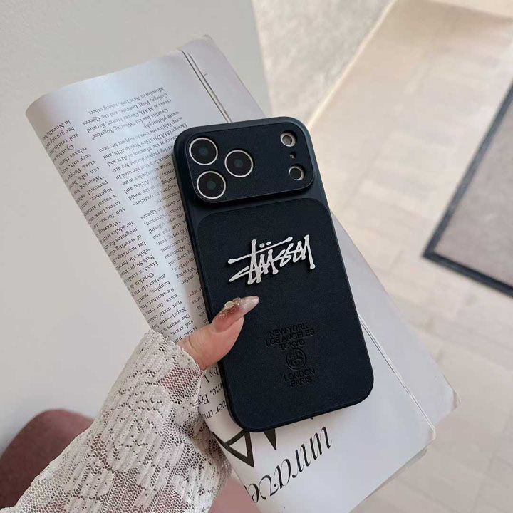 ストリートカップル軽量ステューシー風iphone16ケースブランドstussyスマホケース
