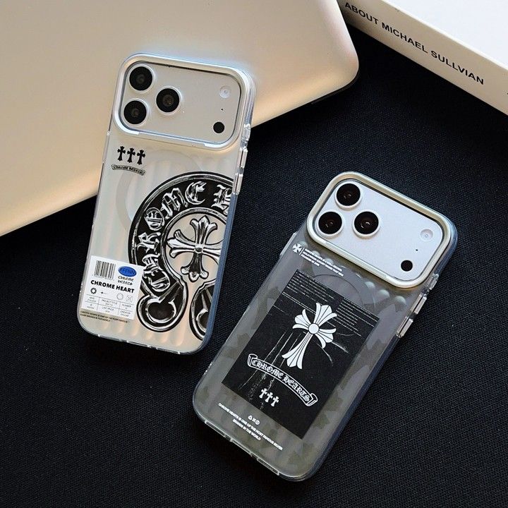 クロームハーツ風アウトドア高校生軽量iphone17promaxケースブランドCHスマホケース