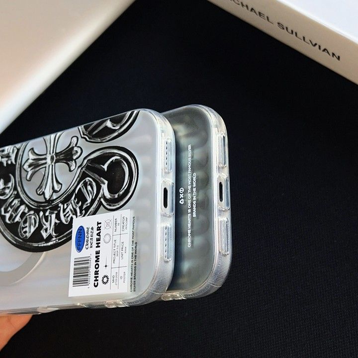 人気メンズ最強クロームハーツ風iphone16proケースブランドCHスマホケース