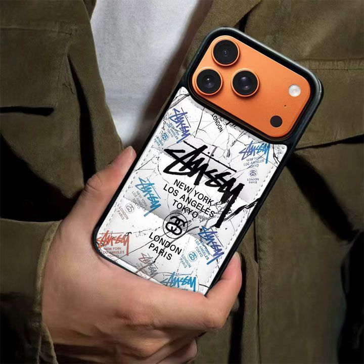 おすすめカップル軽量ステューシー風iphone16proケースブランドstussyスマホケース