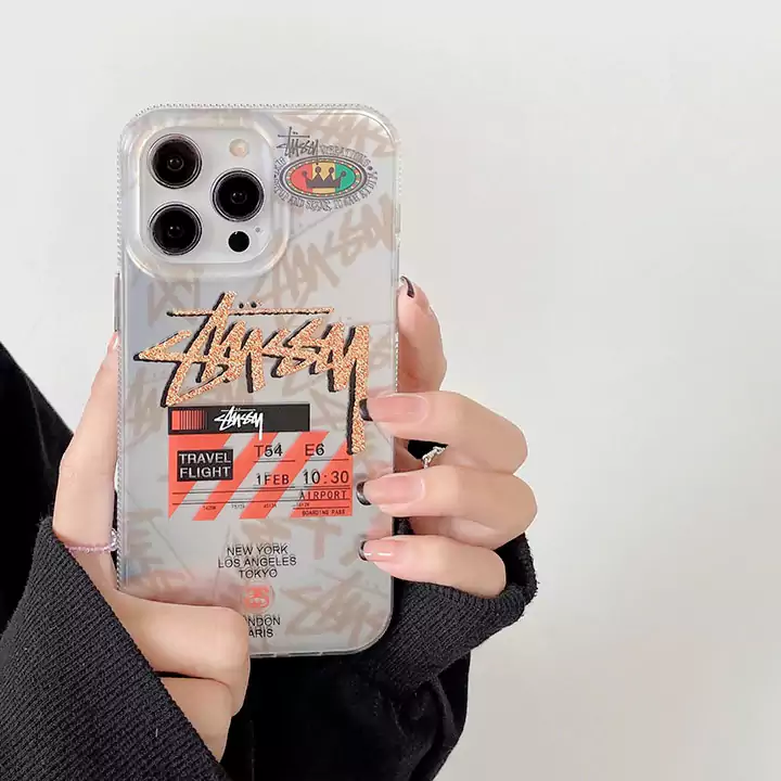 iphone15 ケース ステューシー ハイブランド 携帯ケース おすすめ 高校生 傷防止