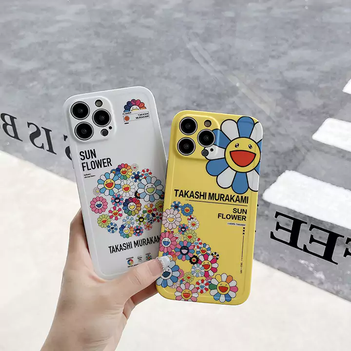 シンプル大人防塵MurakamiSunflower風iphone17proケースブランドスマホケース