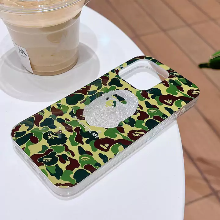 面白いカップル耐衝撃エイプ風iphone16ケースブランドBapeスマホケース