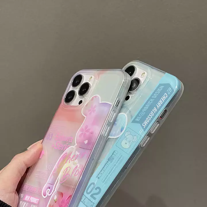 ベアブリック風おしゃれ芸能人衝撃吸収iphone15ケースブランドbearbrickスマホケース