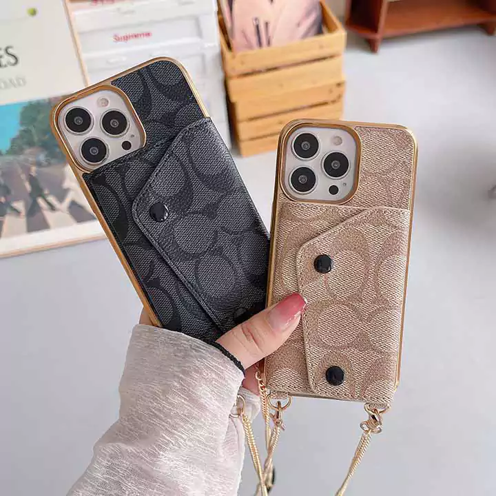 コーチ iphone14 pro ハイブランド 保護ケース シンプル 大人 防塵