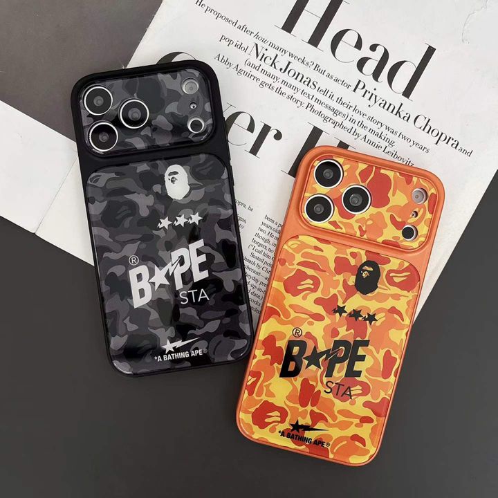 人気メンズ最強BAPE風iphone16proケースブランドスマホケース